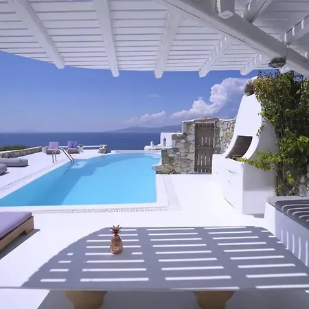 Vila Paradisiacal With Pool And Sea View In Mykonos Agios Ioannis Diakoftis